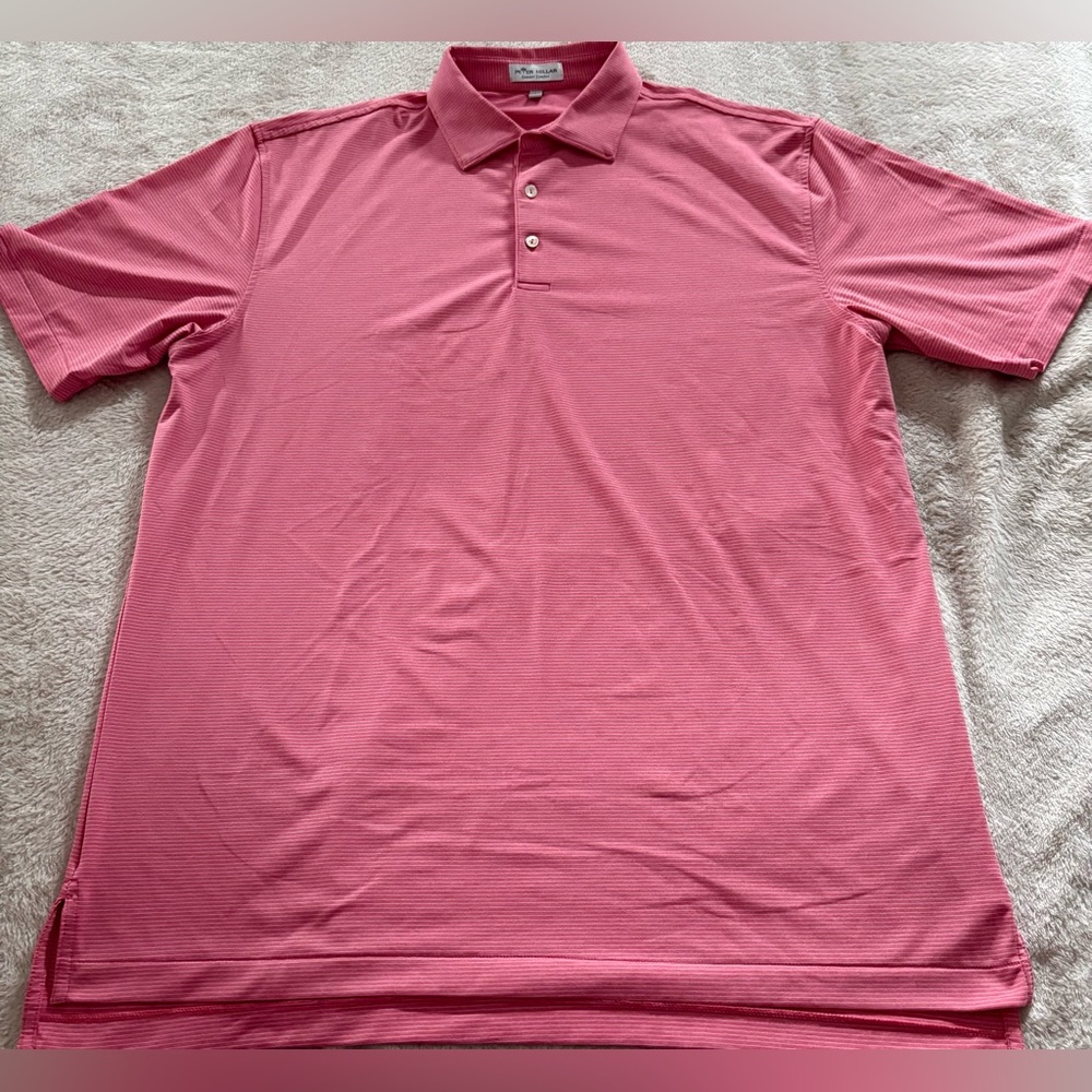 Peter Millar Summer Comfort Pink Polo Shirt (L)